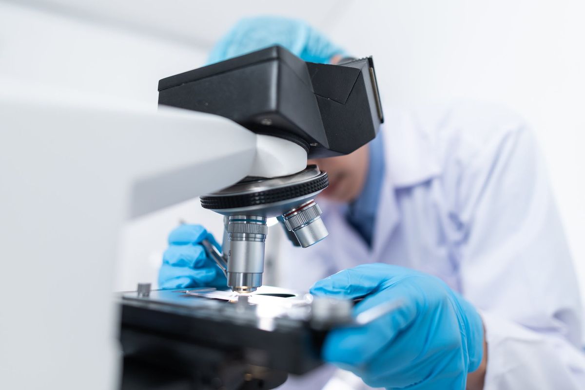 A person performing testing